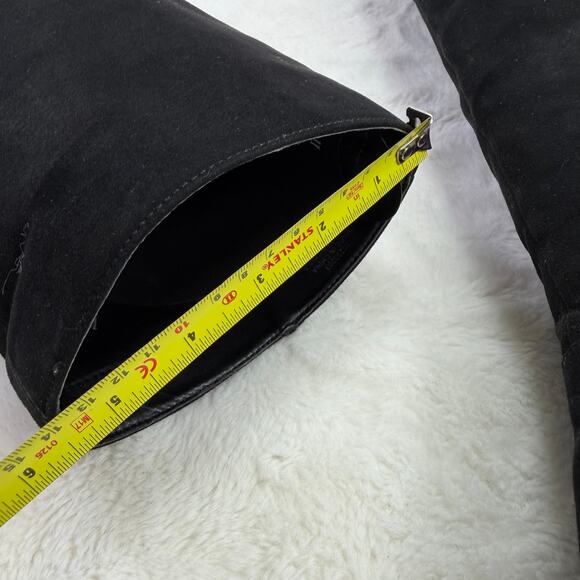 Forever 21 Women’s Black Faux Suede Over-the-Knee High Heel Boots Size 8 - Picture 6 of 10